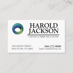 Carte de visite Avec Logo Et Texte Personnalisé