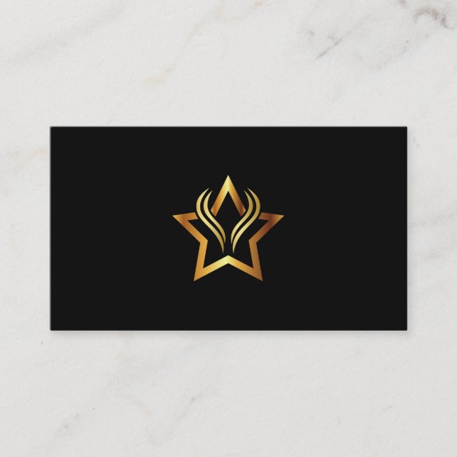 Carte de visite avec logo étoile (Devant)
