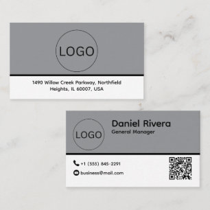 Carte de visite avec logo personnalisé et code QR