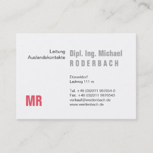 Carte De Visite Avec monogramme