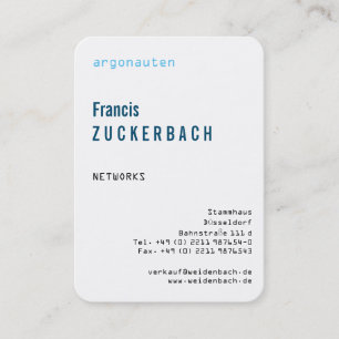 Carte De Visite Avec monogramme en orientation portrait