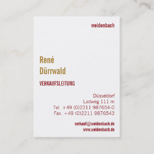 Carte De Visite Avec monogramme en portrait