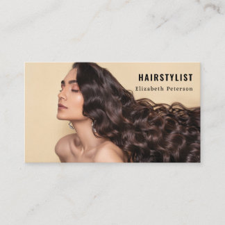 Carte de visite avec photo pour coiffeur