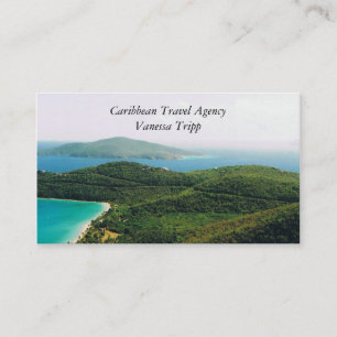Carte de visite avec scène des Caraïbes