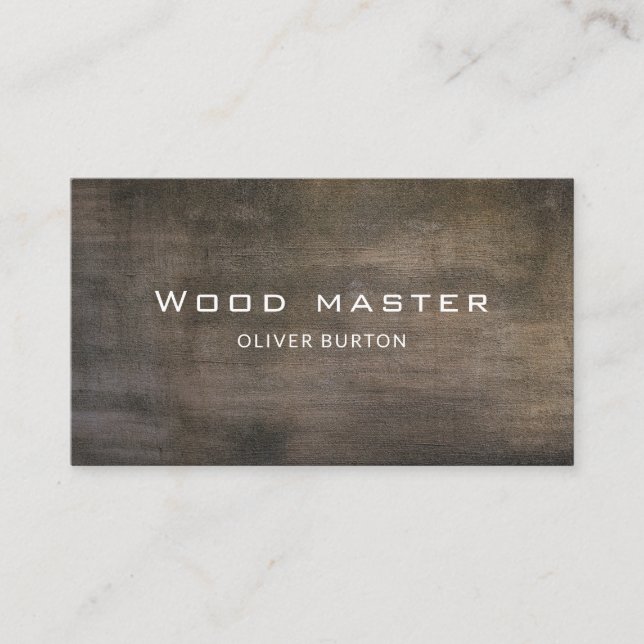 Carte de visite avec texture de bois. (Devant)