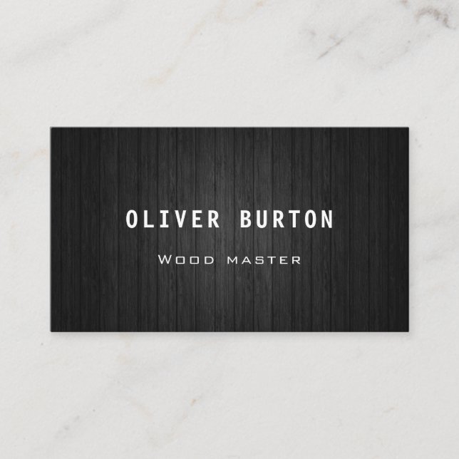 Carte de visite avec texture de bois. (Devant)
