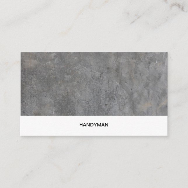 Carte de visite avec texture en béton. (Devant)