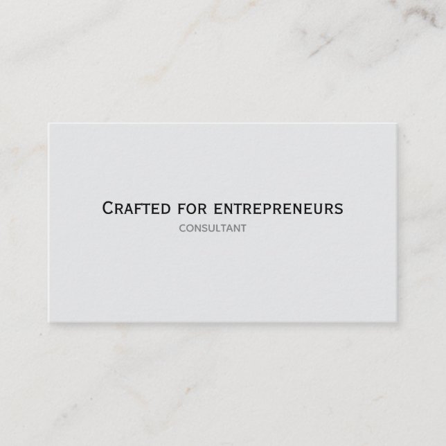 Carte De Visite Avec typographie propre avec slogan (Devant)