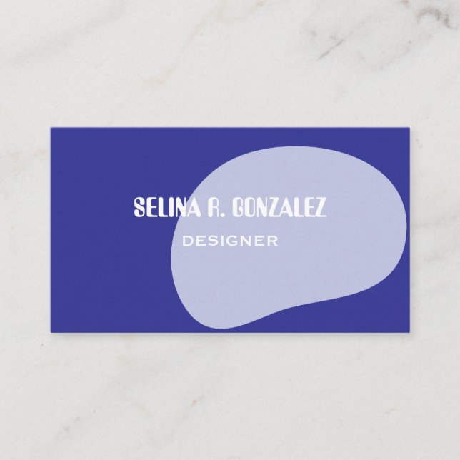 Carte de visite avec un design de forme neutre-ble (Devant)
