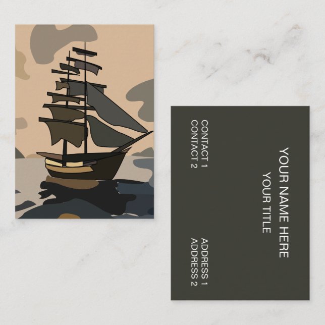 Carte De Visite Aventure de bateau de pirates Pirate (Devant / Derrière)