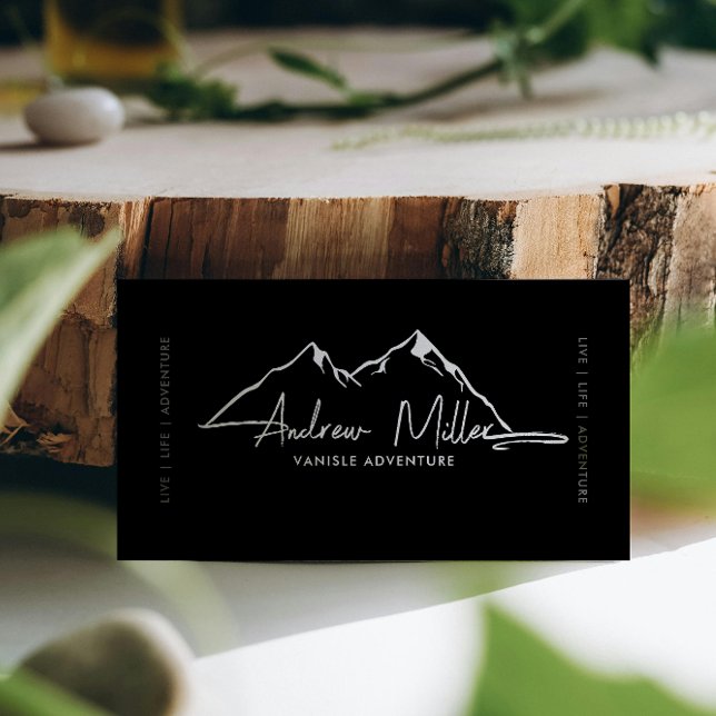 Carte De Visite Aventure de montagne moderne | Signature (Créateur téléchargé)