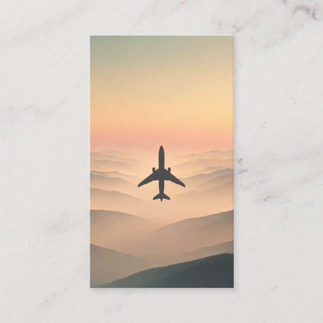 Carte De Visite Aviation Minimaliste (Devant)