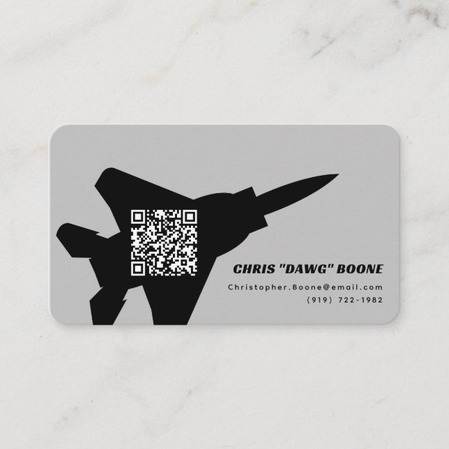 Carte De Visite Avion de chasse F-15 moderne (Devant)
