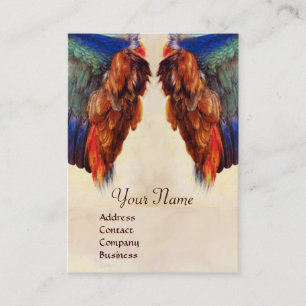 Carte De Visite AVION D'UN ROULEUR SUR UN PARCHEMENT ANTIQUE Monog