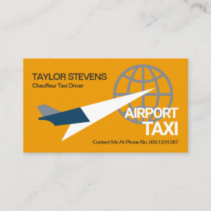 Carte De Visite Avion Jet Liftoff Transport Global Airport Taxi