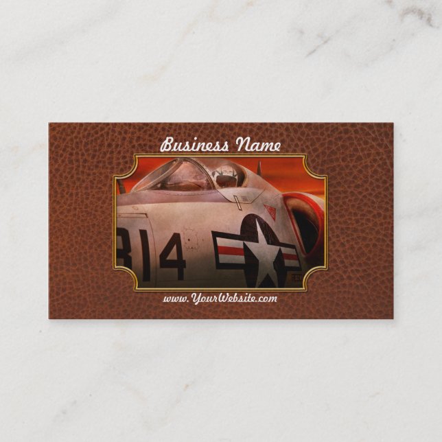 Carte De Visite Avion - pilote - armée de l'air - Go obtiennent le (Devant)