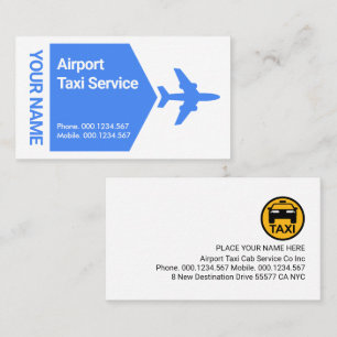 Carte De Visite Avion Taxi Décollage