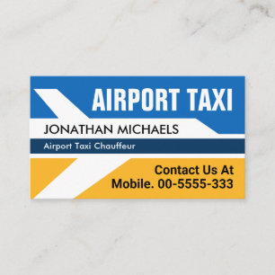 Carte De Visite Avion Vol Aéroport Service de Taxi