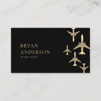 Avions Gold de l'agent de voyages