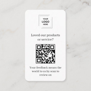 Carte De Visite Avis client QR Examen Style d'entreprise