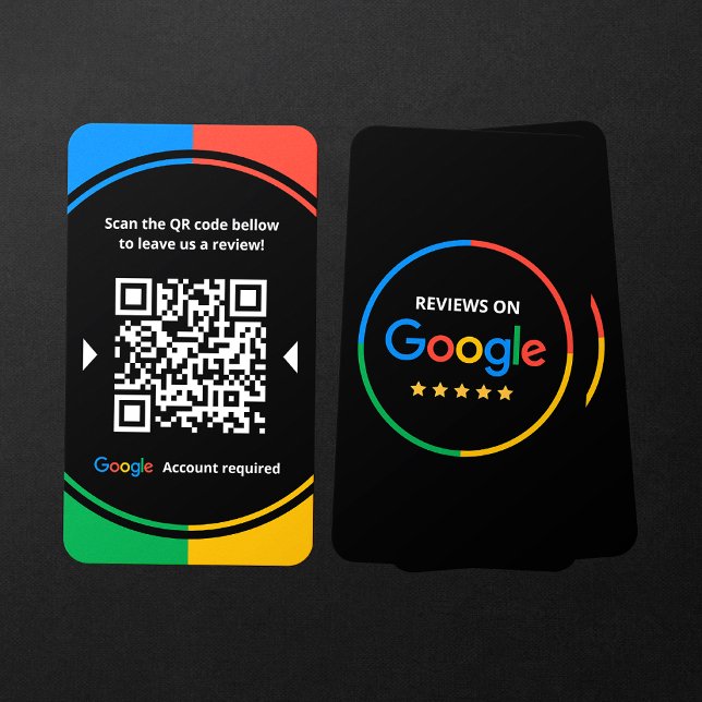 Carte De Visite Avis de l'entreprise Lien Google 5 Étoiles Code QR (Créateur téléchargé)