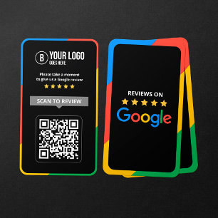 Carte De Visite Avis Google client QR Code Business Review