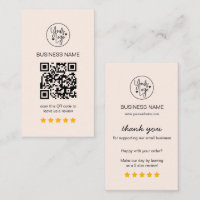 Avis professionnels QR Code 5 étoiles critique ros