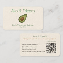 Avo et amis | Logo Avocado Aliments sains -