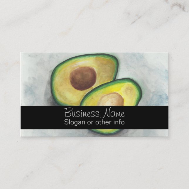 Carte De Visite Avocado en aquarelle (Devant)