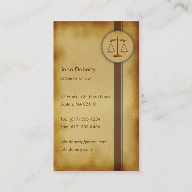 CARTE DE VISITE AVOCAT (Devant)