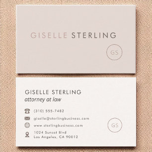 Carte De Visite Avocat à la loi Blush rose minimaliste luxe