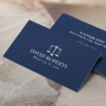 Carte De Visite Avocat à la loi Elegant Navy Blue Avocat<br><div class="desc">Avocat à la loi Elegant Cartes de visite d'avocat bleu marine.</div>