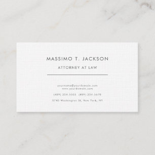 Carte De Visite Avocat à la Loi Linéaire Minimaliste Professionnel