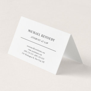 Carte De Visite Avocat à la loi Minimaliste classique Pro Linen