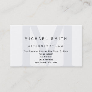 Carte De Visite Avocat à la loi Moderne minimaliste Plain