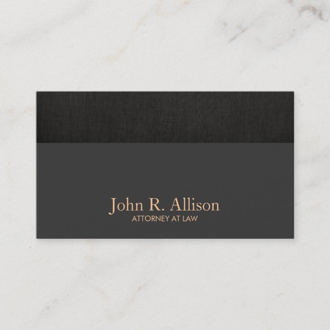 Carte De Visite Avocat à la loi Simple Noir classique (Devant)