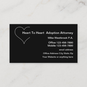 Carte De Visite Avocat à l'adoption d'enfants simple