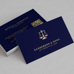 Carte De Visite Avocat au barreau juriste professionnel or marine