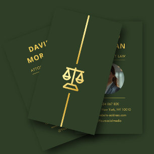 Carte De Visite Avocat Avocat au barreau photo rayures échelle or
