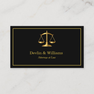 Carte De Visite Avocat avocat de Black Luxe Gold Scales