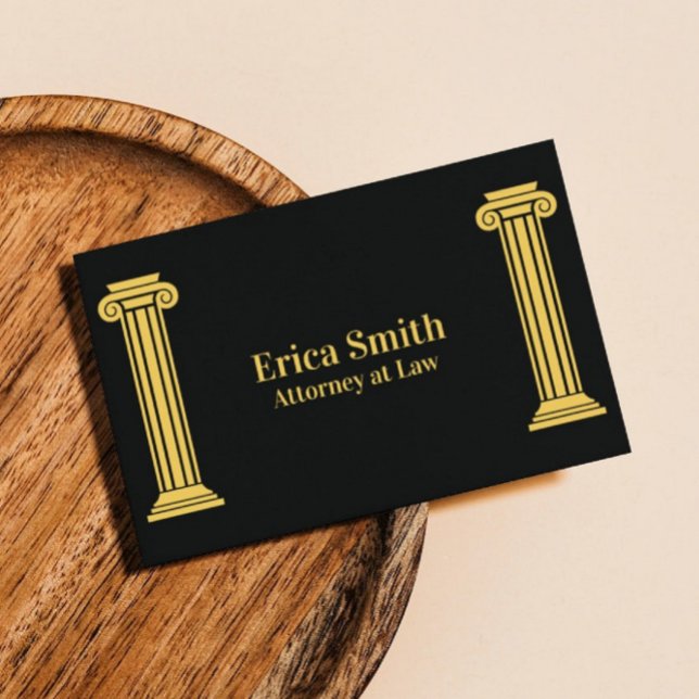 Carte De Visite Avocat Avocat Professionnel De Droit Retour (Luxurious Black and Gold Lawyer Business Card. )