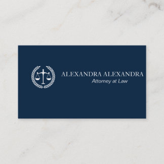 Carte De Visite Avocat Classique  Navy B