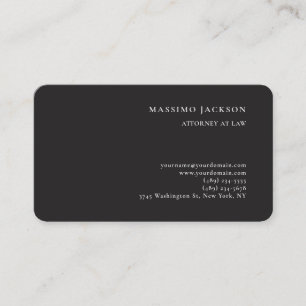 Carte De Visite Avocat consultant noir au barreau professionnel