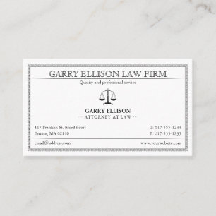 Carte De Visite Avocat de droit Avocat
