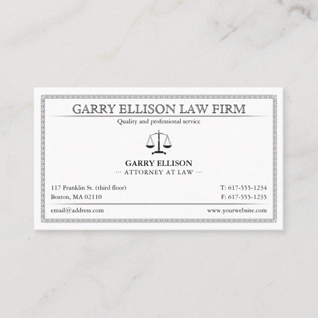 Carte De Visite Avocat de droit | Avocat (Devant)