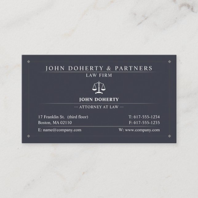 Carte De Visite Avocat de droit | Avocat (Devant)