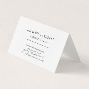 Carte De Visite Avocat de droit Linen Minimaliste Classique Pro