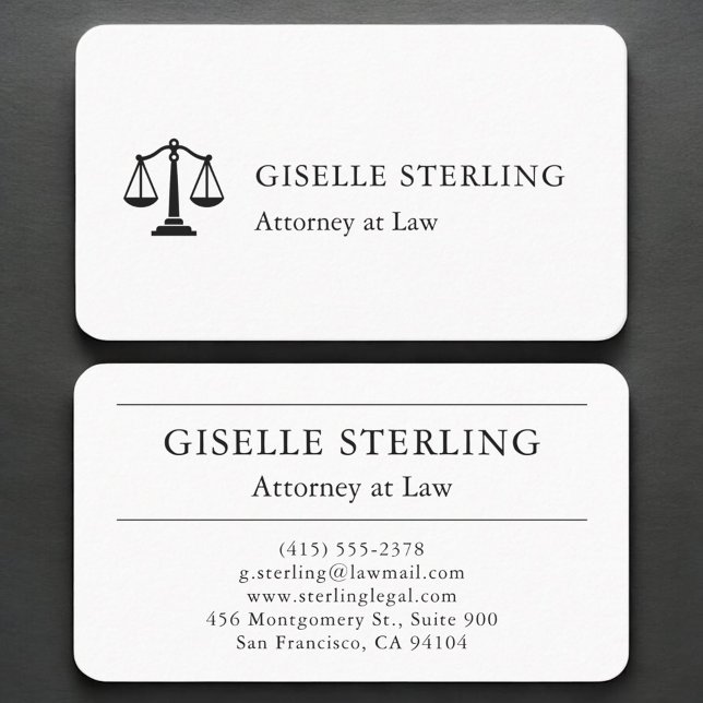 Carte De Visite Avocat de droit simple (Créateur téléchargé)