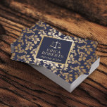 Carte De Visite Avocat de Law Luxury Blue & Gold Damask<br><div class="desc">Avocat à Law Luxury Blue & Gold Damask Avocat Cartes de visite.</div>