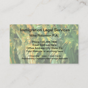 Carte De Visite Avocat De L'Immigration Et Services Juridiques
